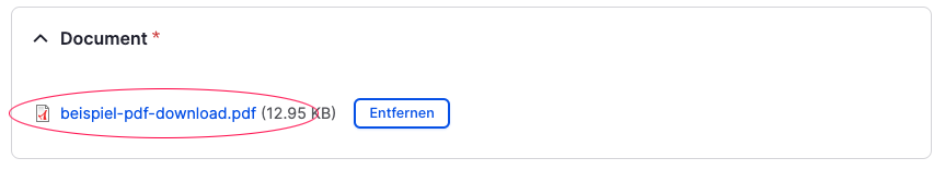 Dateinamen anklicken Dateinamen anklicken